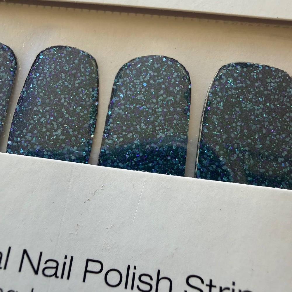 Color Street Nail Polish Strips Dallas Darling Teal Purple Glitter NEW